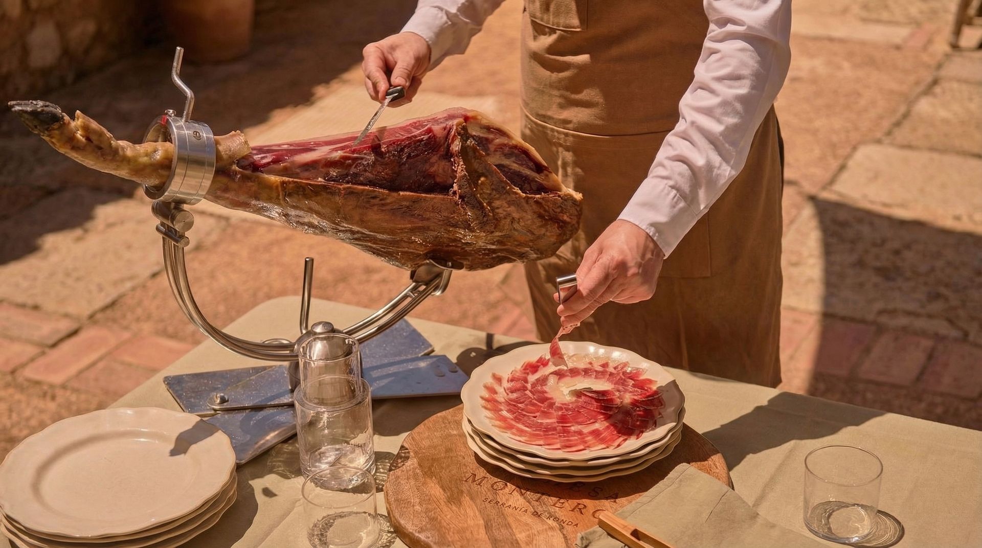 Ibérico ham en charcuterie