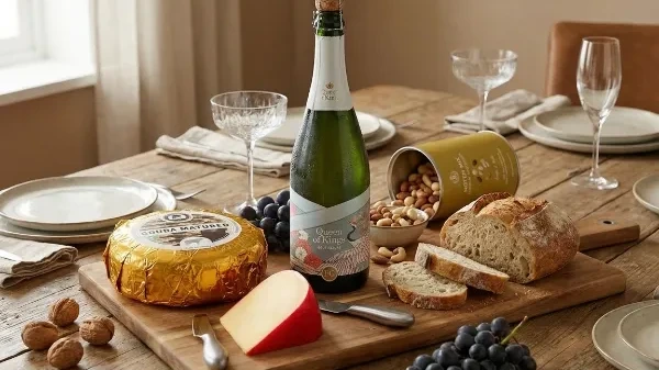 wijn met delicatessen