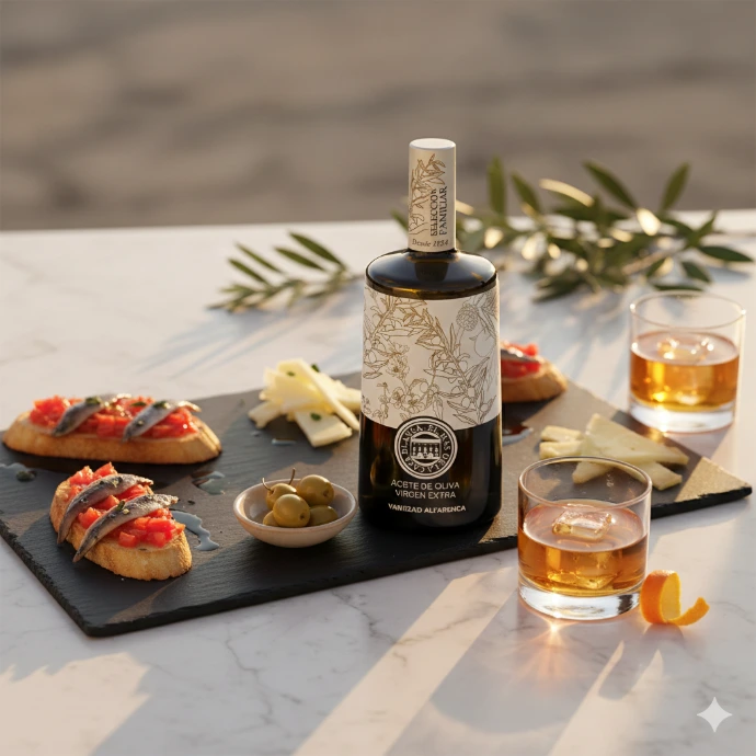 Delicatessen combineert met een passende drank.