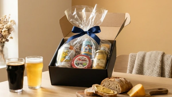 Een snackpakket of een pakket met producten waarvan je weet dat ze die lekker vinden voor vader