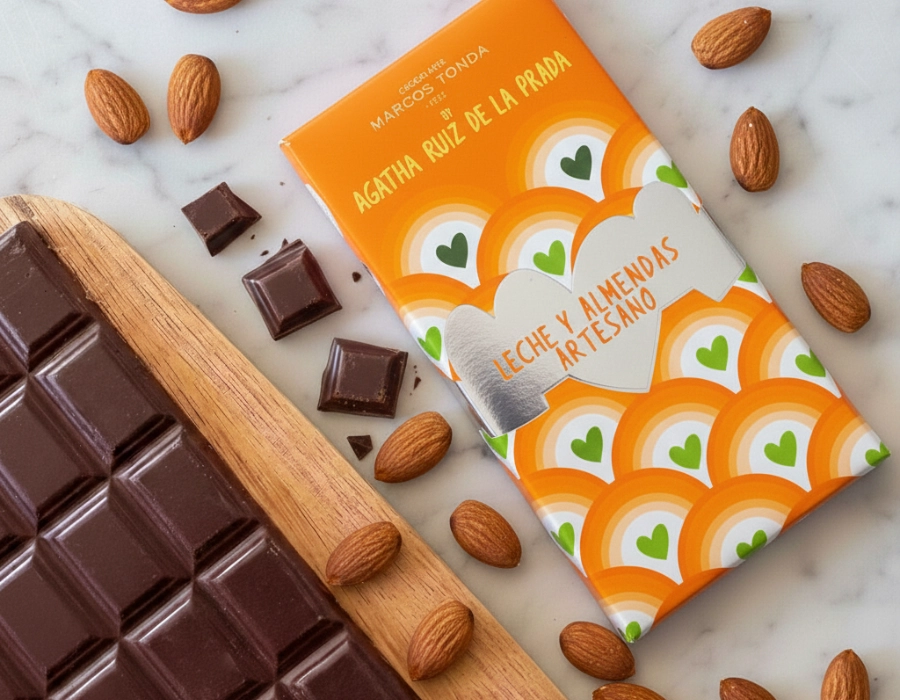 CHOCOLATES MARCOS TONDA I Ambachtelijke melkchocolade met amandelen