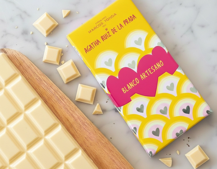 Ambachtelijke witte chocolade