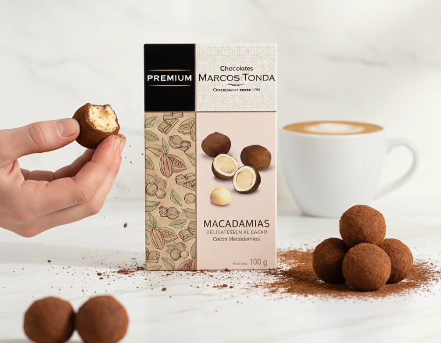 Marcos Tonda I Delicatesse macadamianoten met cacao