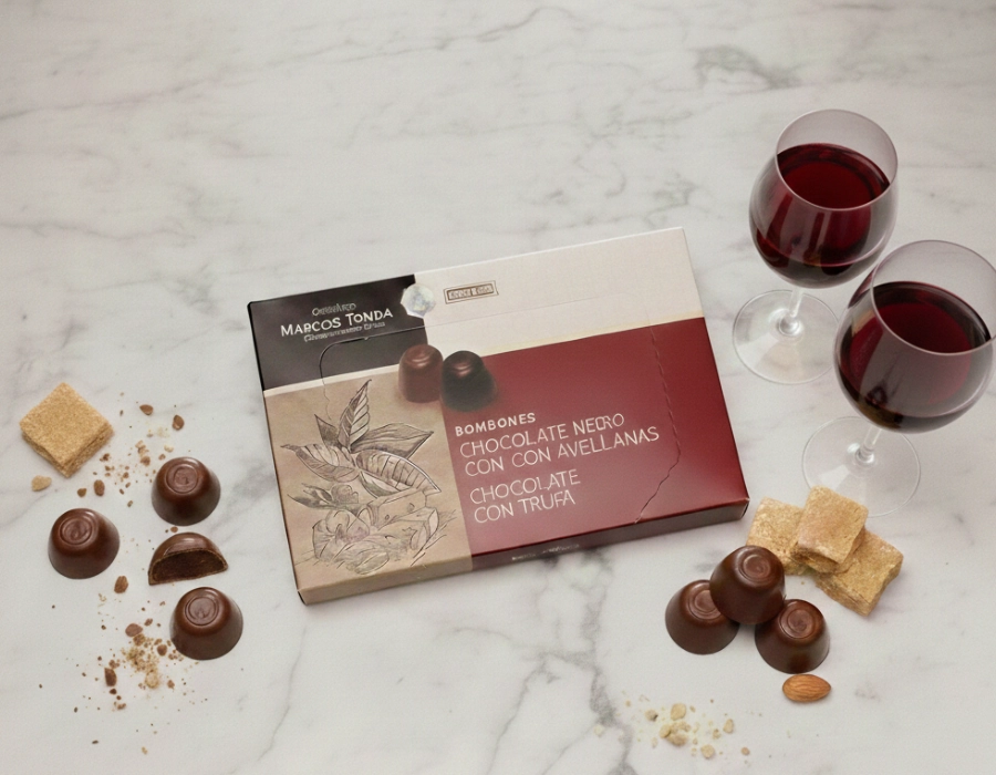 Pure chocoladebonbons: hazelnoot & truffel