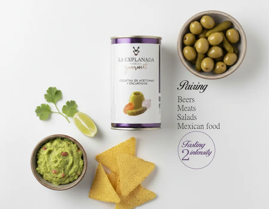 LA EXPLANADA GOURMET | Olijven en augurken mix (Groen)